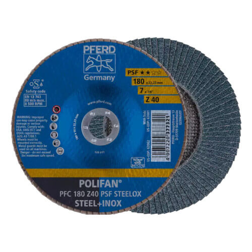 Pferd Z-PSF Steelox Flap Disc 40 Grit 180mm 67764185