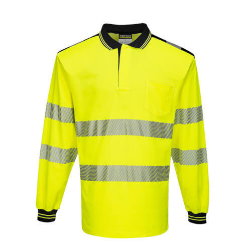 Portwest Hi-Vis Long-Sleeve Polo