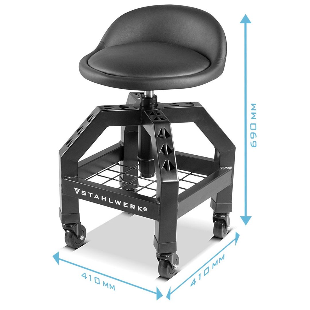 werkstatthocker vwh300st6 STAHLWERK Height Adjustable Workshop Stool - Image 6
