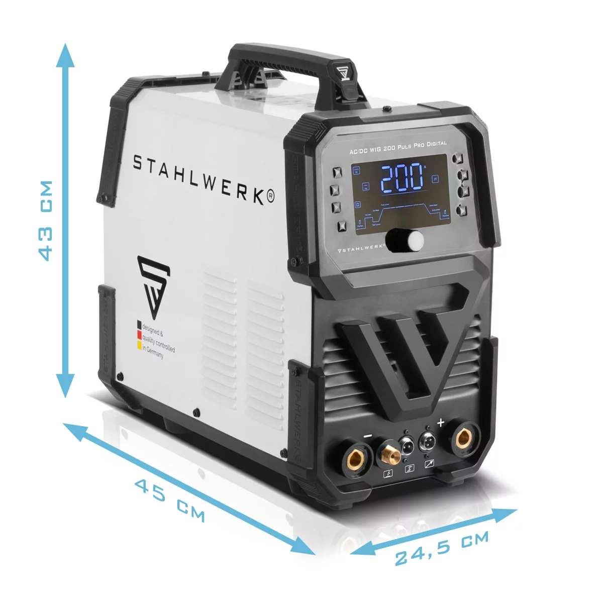 schutzgas schweissgeraet igbt inverter acdc wig 200 puls pro digital5 Stahlwerk AC/DC TIG 200 Pulse Pro Digital Tig Welder Part Number 1179 - Image 6