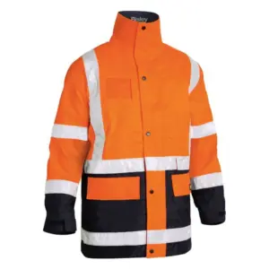 TAPEDHIVIS5 IN 1RAINJACKET TT05 FRONT Bisley HI Vis 5 in 1 Rain Jacket